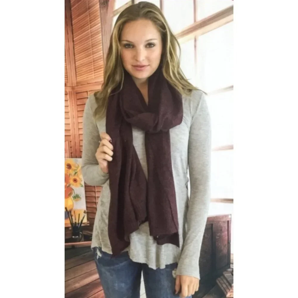 NWT Boutique Beige Cozy Long Knit Scarf - Picture 6 of 9